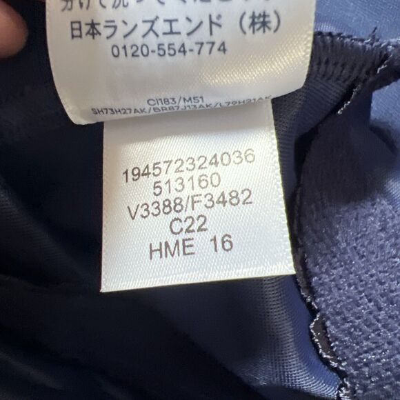 Lands End Tugless One Piece Swimsuit Size 16DD Navy Blue Built in Bra NWT - Picture 4 of 8